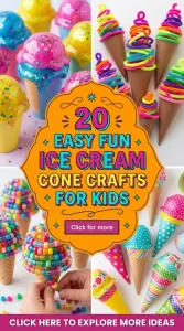 20 Easy Fun Ice Cream Cone Crafts for Kids
